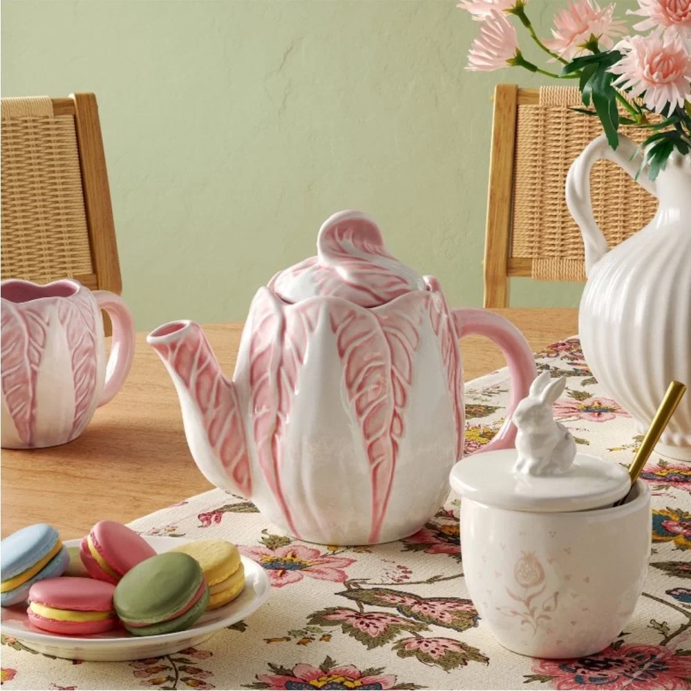 Stoneware Radicchio Teapot Pink – Threshold